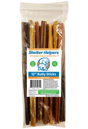 
            
                Load image into Gallery viewer, Thick 12 Inch Bully Sticks - 14 COUNT (Subscribe and Save!) - Shelter Helpers
            
        