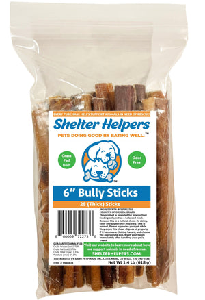 
            
                Load image into Gallery viewer, Thick 6 Inch Bully Sticks - 28 COUNT (Subscribe and Save!) - Shelter Helpers
            
        
