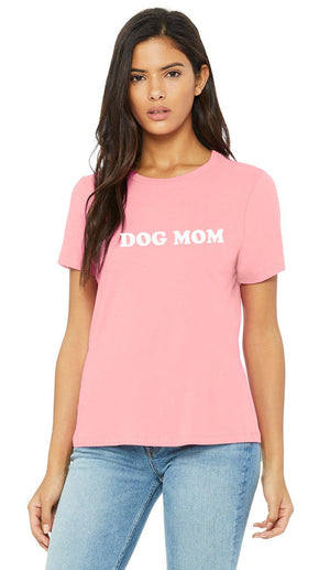 Dog Mom, Super Soft T-shirt - Pink - Shelter Helpers